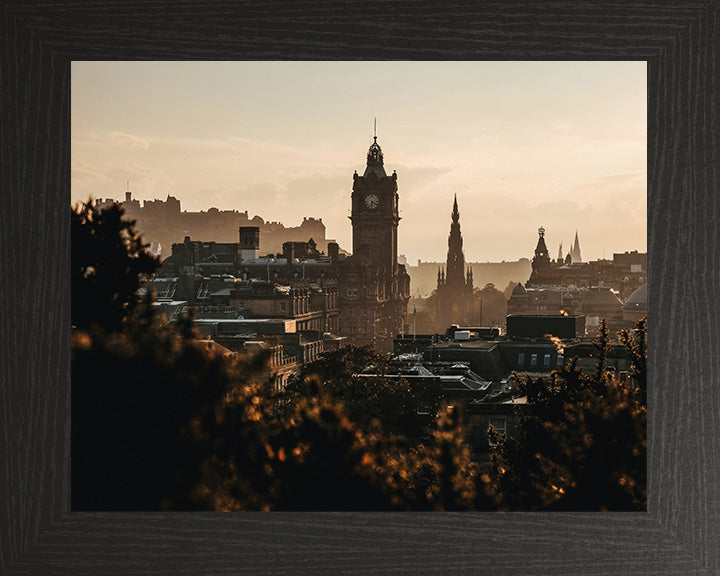 Edinburgh from Calton Hill Scotland at sunset Photo Print - Canvas - Framed Photo Print - Hampshire Prints