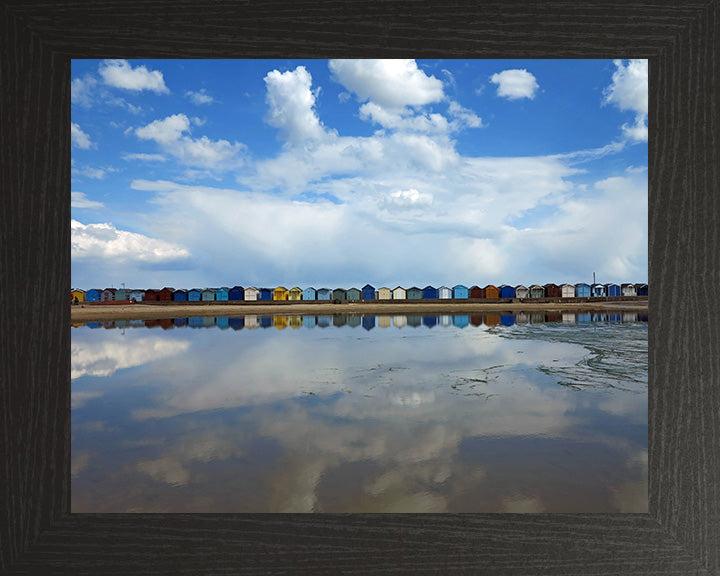 Beach hut reflections Clacton-on-Sea Essex Photo Print - Canvas - Framed Photo Print - Hampshire Prints