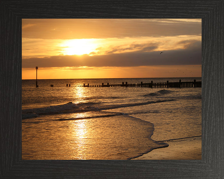 Overstrand Beach Norfolk at sunset Photo Print - Canvas - Framed Photo Print - Hampshire Prints