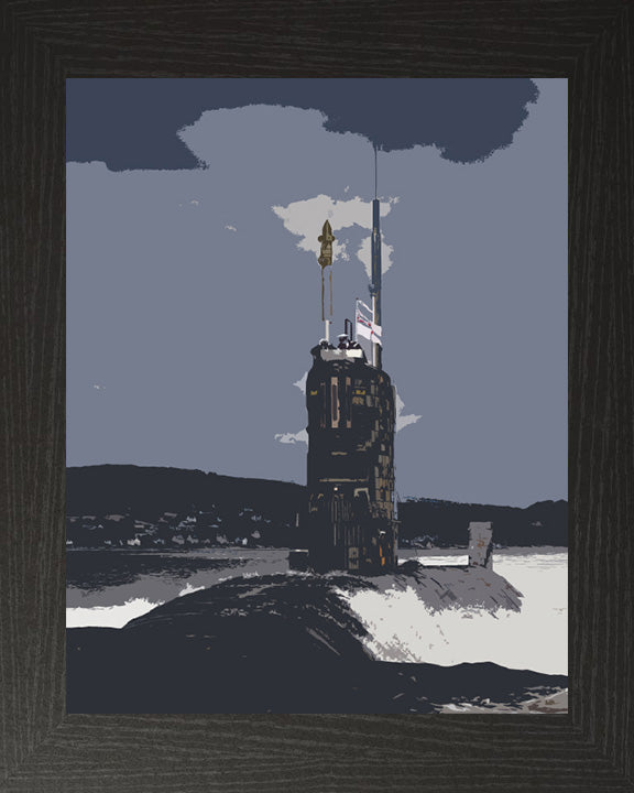 HMS Tireless Submarine artwork Print - Canvas - Framed Print - Hampshire Prints