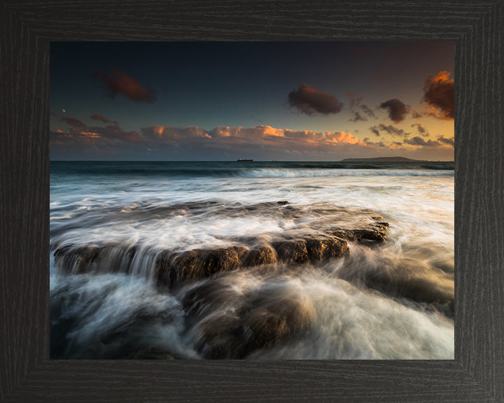 Osmington Bay Dorset at sunset Photo Print - Canvas - Framed Photo Print - Hampshire Prints