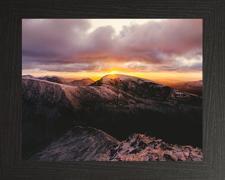 Ben Nevis Mountain Scotland at sunet Photo Print - Canvas - Framed Photo Print - Hampshire Prints