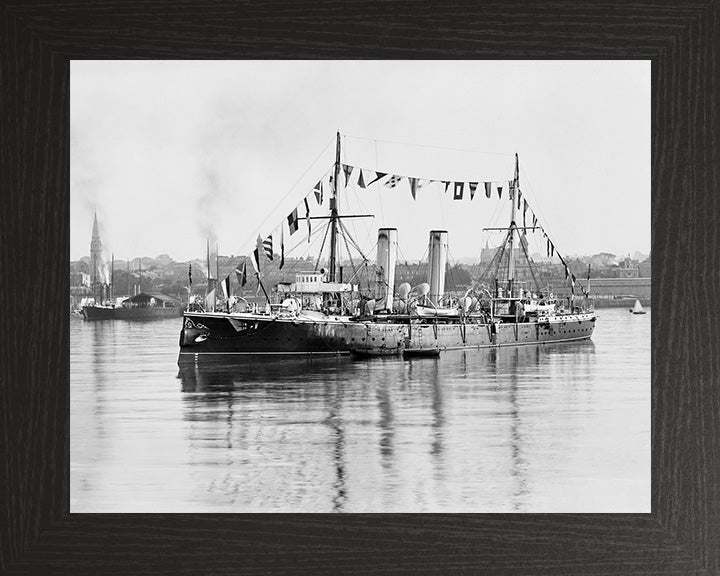 HMS Melampus (1890) Royal Navy Apollo class protected cruiser Photo Print or Framed Print - Hampshire Prints