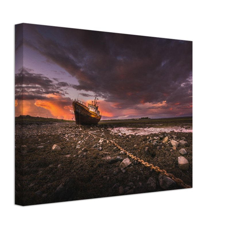 Roa Island Cumbria shipwreck at sunset Photo Print - Canvas - Framed Photo Print - Hampshire Prints