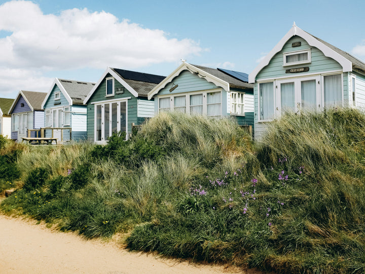 Mudeford Quay beach huts Dorset in summer Photo Print - Canvas - Framed Photo Print - Hampshire Prints