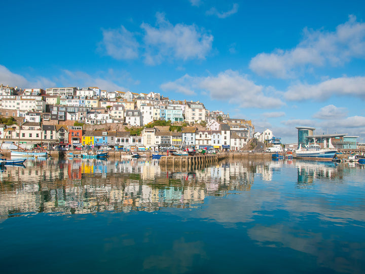 Brixham Harbour Devon reflections Photo Print - Canvas - Framed Photo Print - Hampshire Prints