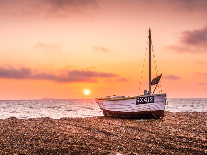 Dungeness Beach in Kent at sunset  Photo Print - Canvas - Framed Photo Print - Hampshire Prints