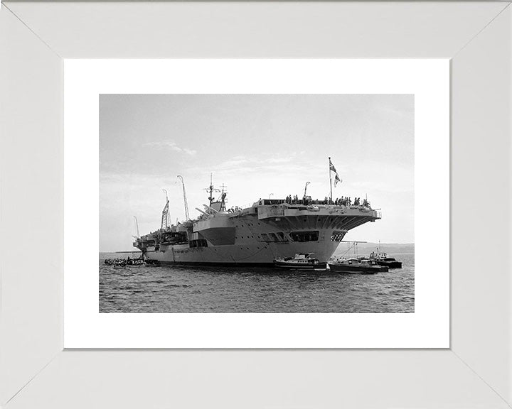 HMS Victorious R38 Royal Navy Illustrious class Aircraft Carrier Photo Print or Framed Print - Hampshire Prints