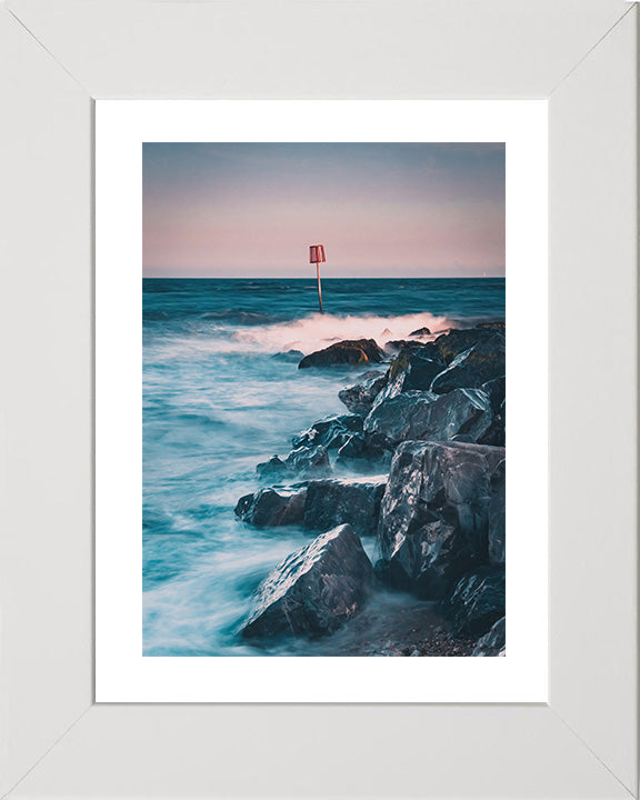 Rocky Sunset at Hayling Island beach Hampshire Photo Print - Canvas - Framed Photo Print - Hampshire Prints