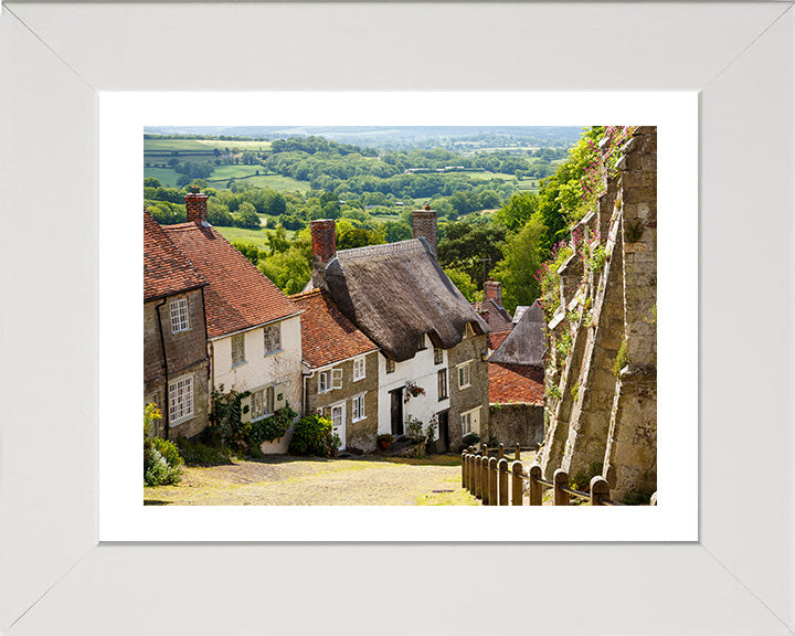 Gold Hill Shaftsbury Dorset (Hovis Hill) Photo Print - Canvas - Framed Photo Print - Hampshire Prints