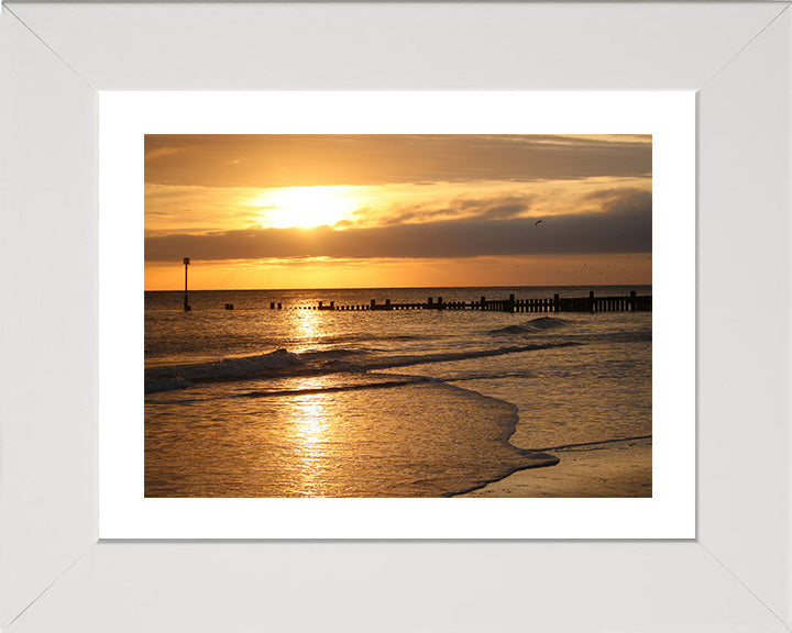 Overstrand Beach Norfolk at sunset Photo Print - Canvas - Framed Photo Print - Hampshire Prints