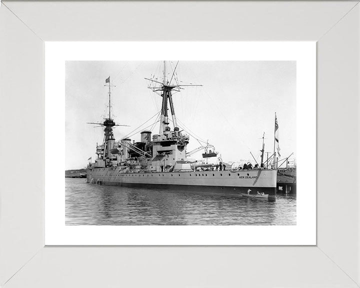 HMS New Zealand (1911) Royal Navy Indefatigable class battlecruiser Photo Print or Framed Photo Print - Hampshire Prints