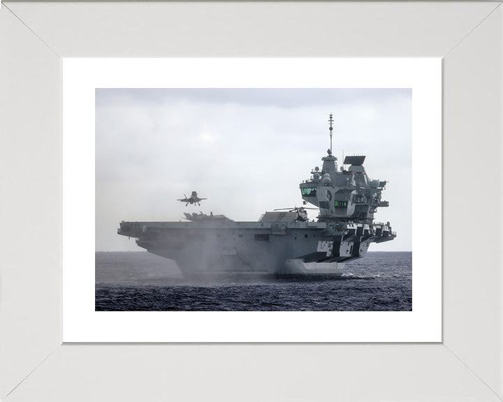 HMS Queen Elizabeth R08 Royal Navy Queen Elizabeth Class Aircraft Carrier Photo Print or Framed Print - Hampshire Prints