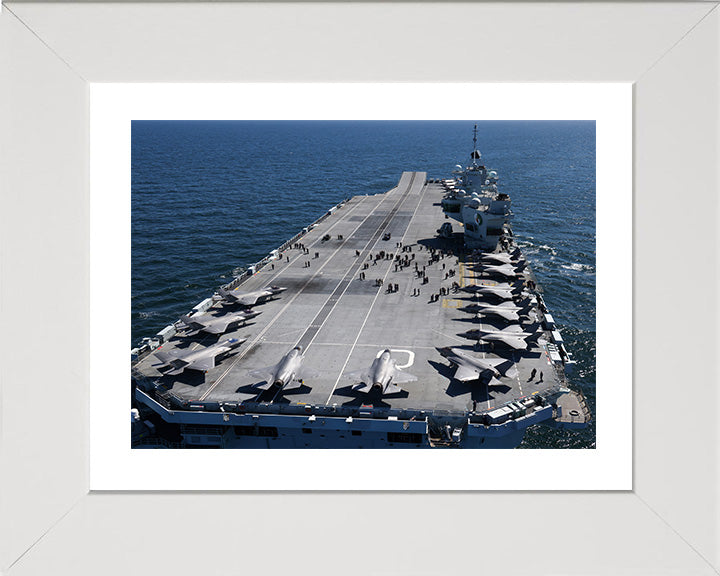 HMS Queen Elizabeth R08 Royal Navy Queen Elizabeth Class aircraft carrier Photo Print or Framed Print - Hampshire Prints