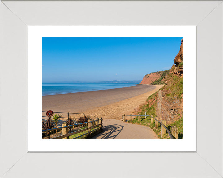 Sandy Bay Beach Exmouth Devon in summer Photo Print - Canvas - Framed Photo Print - Hampshire Prints