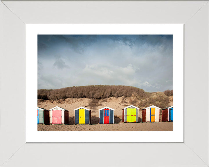 Saunton Sands beach huts Devon Photo Print - Canvas - Framed Photo Print - Hampshire Prints