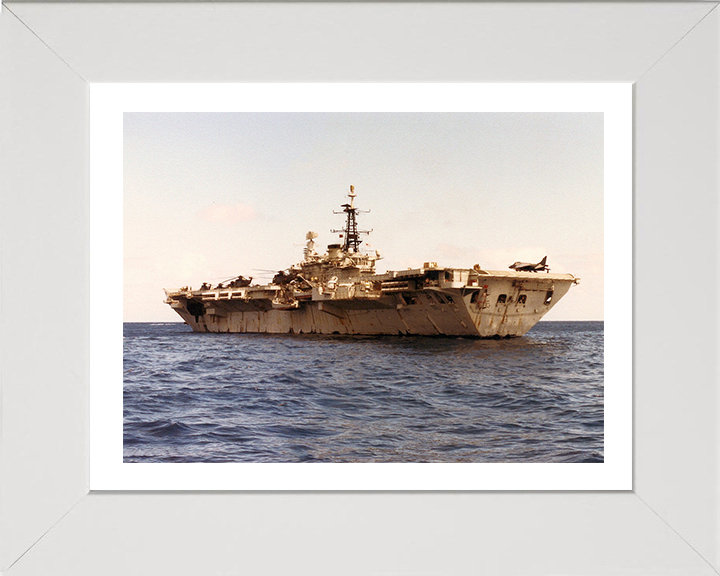 HMS Hermes R12 Royal Navy Centaur class Aircraft carrier Photo Print or Framed Print - Hampshire Prints