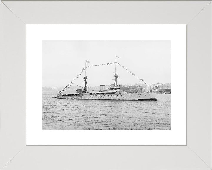 HMS Inflexible (1907) Royal Navy Invincible class Battle cruiser Photo Print or Framed Photo Print - Hampshire Prints