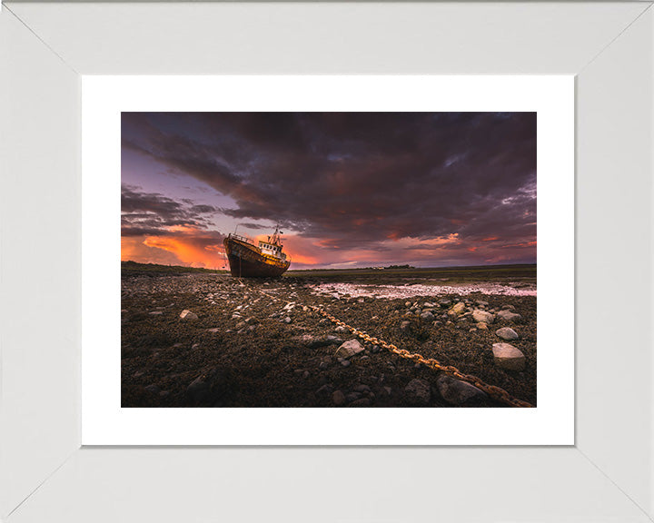 Roa Island Cumbria shipwreck at sunset Photo Print - Canvas - Framed Photo Print - Hampshire Prints