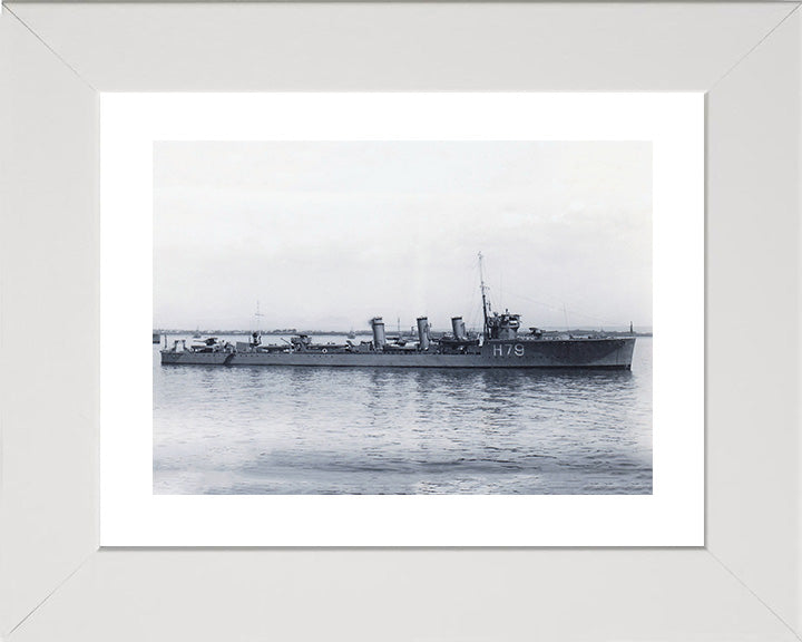 HMS Sceptre H79 Royal Navy R Class destroyer Photo Print or Framed Print - Hampshire Prints