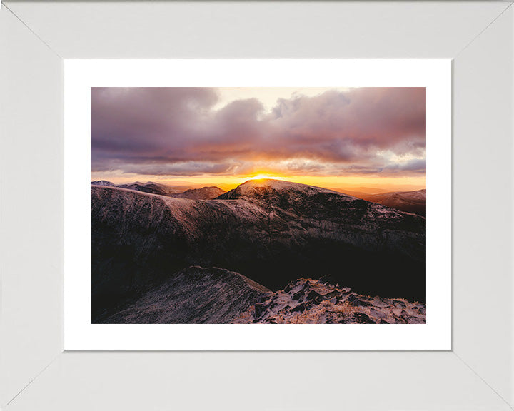 Ben Nevis Mountain Scotland at sunet Photo Print - Canvas - Framed Photo Print - Hampshire Prints