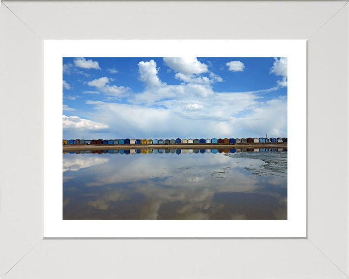 Beach hut reflections Clacton-on-Sea Essex Photo Print - Canvas - Framed Photo Print - Hampshire Prints