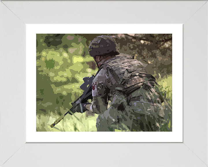 Royal Marines Commando in the field artwork Print - Canvas - Framed Print - Hampshire Prints