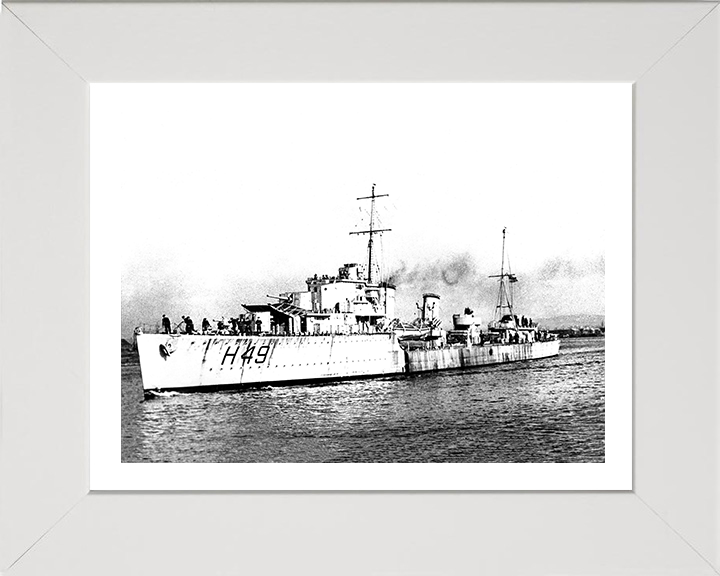 HMS Inconstant H49 Royal Navy I class destroyer Photo Print or Framed Print - Hampshire Prints