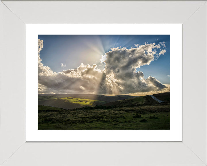 Light rays over Exmoor National Park somerset Photo Print - Canvas - Framed Photo Print - Hampshire Prints