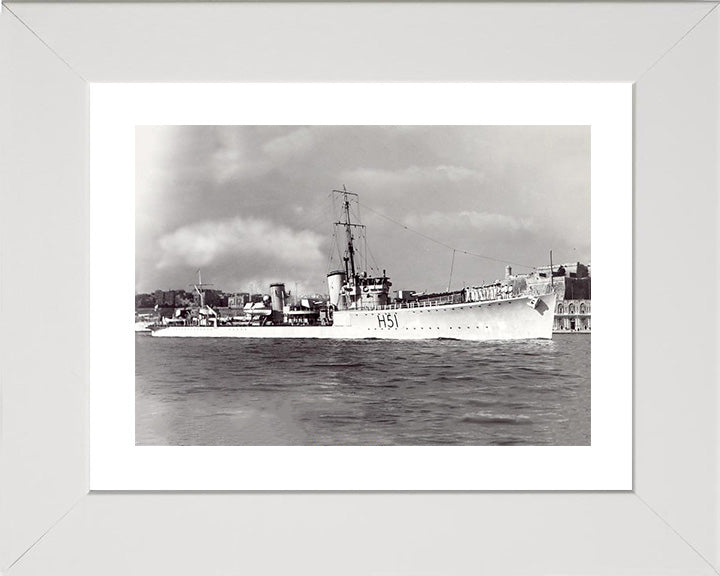 HMS Scout H51 Royal Navy S class destroyer Photo Print or Framed Print - Hampshire Prints