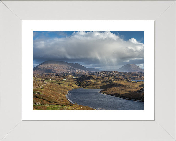 Rain clouds over Kinlochbervie Sutherland Scotland Photo Print - Canvas - Framed Photo Print - Hampshire Prints