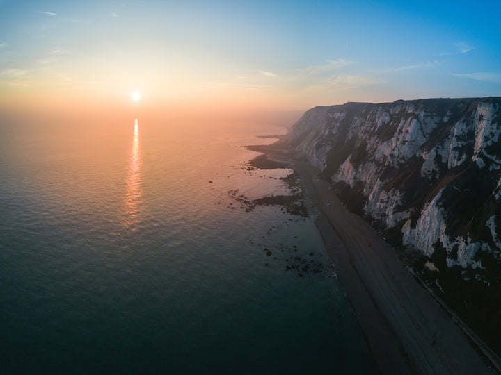 Samphire Hoe Kent at sunset Photo Print - Canvas - Framed Photo Print - Hampshire Prints