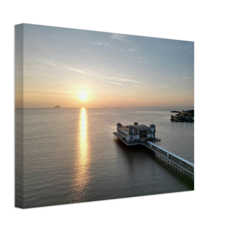 Weston-super-Mare pier Somerset from above Photo Print - Canvas - Framed Photo Print - Hampshire Prints