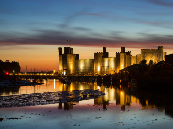 Castell Caernarfon Wales Photo Print - Canvas - Framed Photo Print - Hampshire Prints