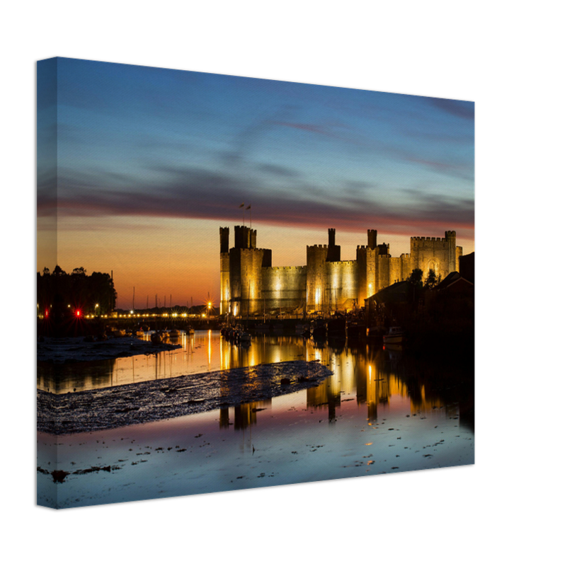 Castell Caernarfon Wales Photo Print - Canvas - Framed Photo Print - Hampshire Prints