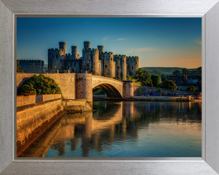 Conwy Castle in Wales at sunset Photo Print - Canvas - Framed Photo Print - Hampshire Prints