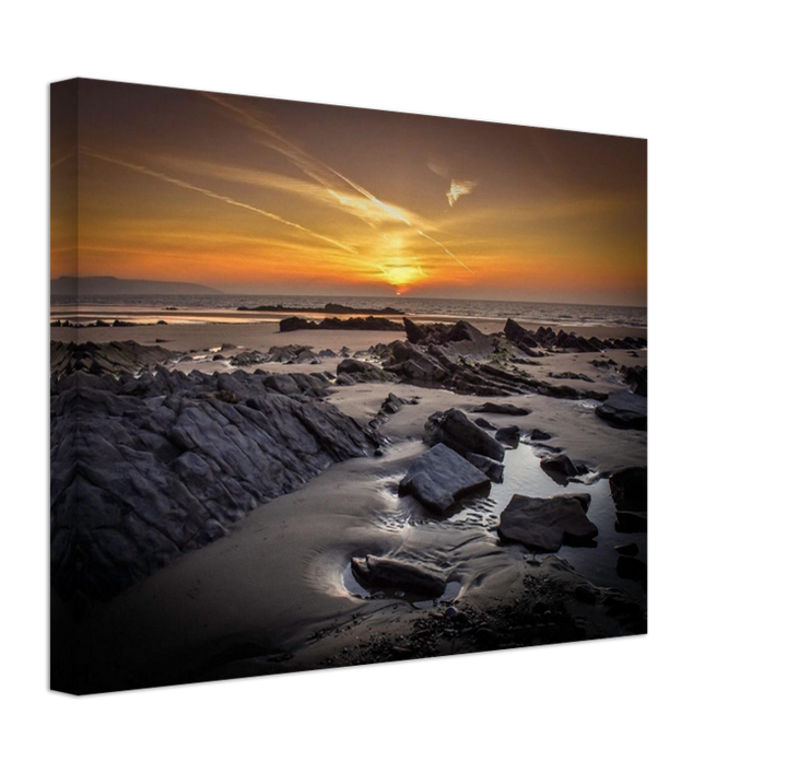 Coppet Hall Beach Wales at sunset Photo Print - Canvas - Framed Photo Print - Hampshire Prints