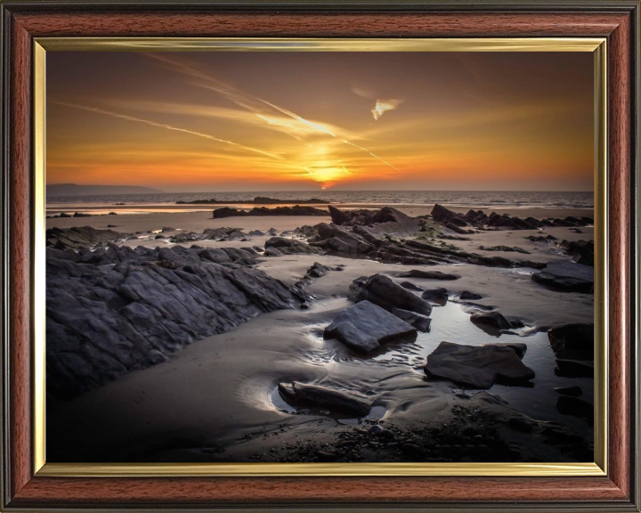 Coppet Hall Beach Wales at sunset Photo Print - Canvas - Framed Photo Print - Hampshire Prints