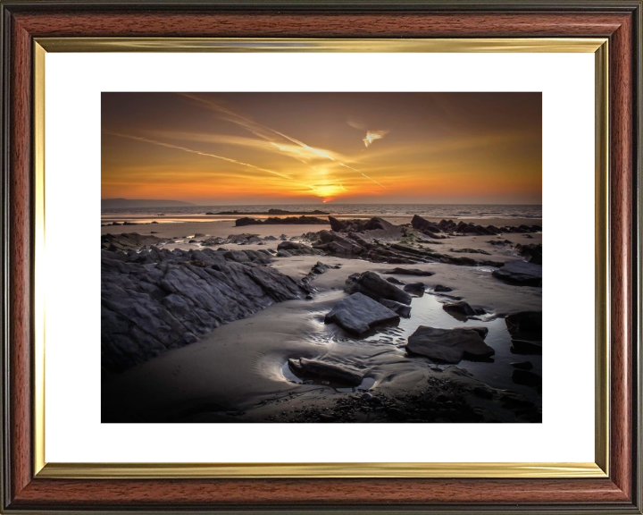 Coppet Hall Beach Wales at sunset Photo Print - Canvas - Framed Photo Print - Hampshire Prints