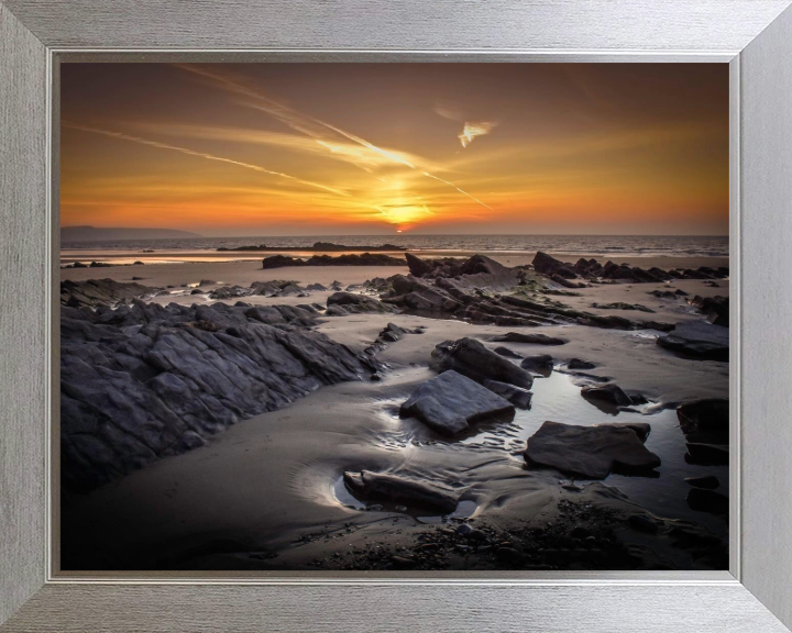 Coppet Hall Beach Wales at sunset Photo Print - Canvas - Framed Photo Print - Hampshire Prints