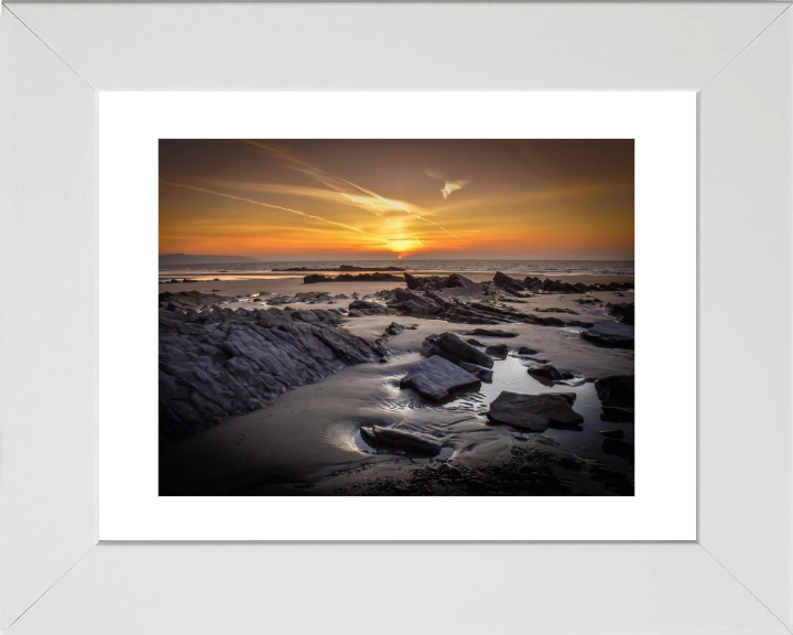 Coppet Hall Beach Wales at sunset Photo Print - Canvas - Framed Photo Print - Hampshire Prints