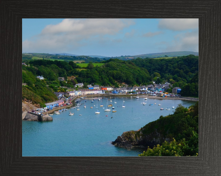 fishguard harbour in Wales from above Photo Print - Canvas - Framed Photo Print - Hampshire Prints