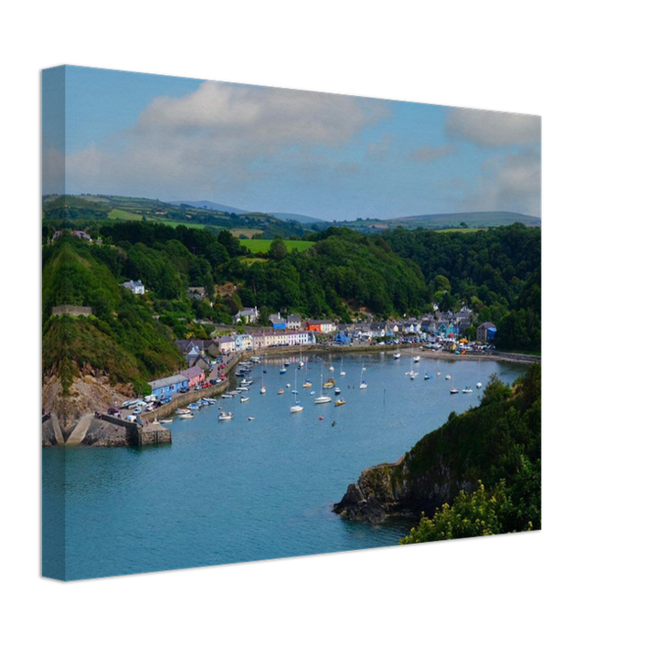 fishguard harbour in Wales from above Photo Print - Canvas - Framed Photo Print - Hampshire Prints