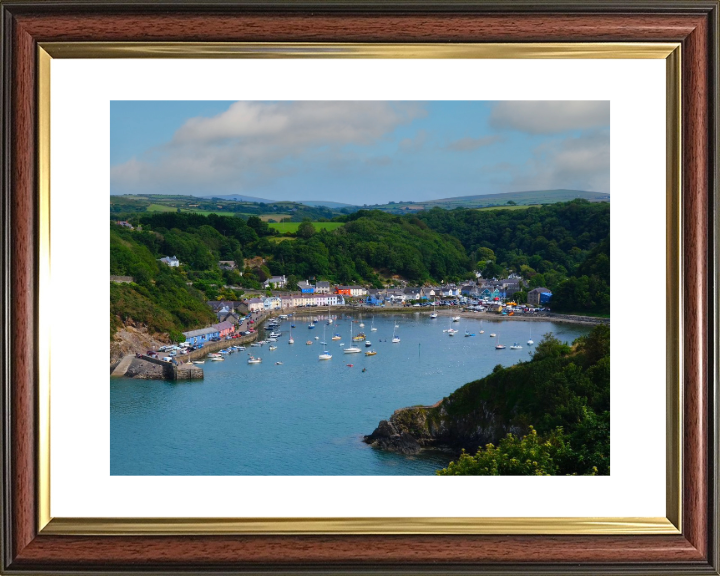 fishguard harbour in Wales from above Photo Print - Canvas - Framed Photo Print - Hampshire Prints