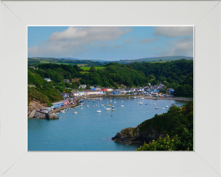 fishguard harbour in Wales from above Photo Print - Canvas - Framed Photo Print - Hampshire Prints