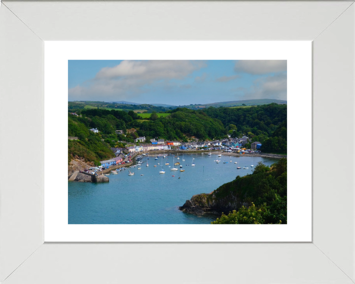 fishguard harbour in Wales from above Photo Print - Canvas - Framed Photo Print - Hampshire Prints