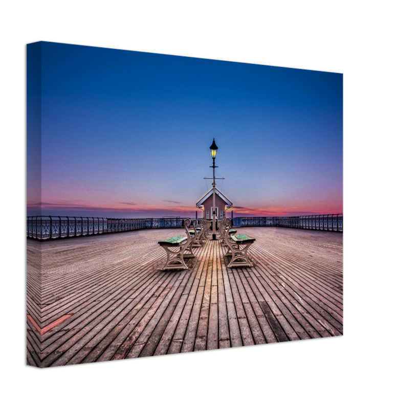 Penarth pier Wales at sunset Photo Print - Canvas - Framed Photo Print - Hampshire Prints