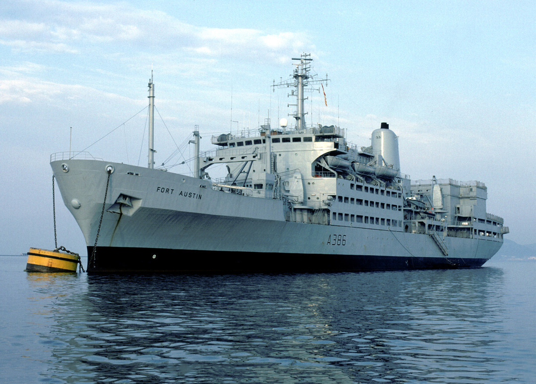 RFA Fort Austin A386 Royal Fleet Auxiliary Fort Rosalie Class replenishment ship Photo Print or Framed Print - Hampshire Prints