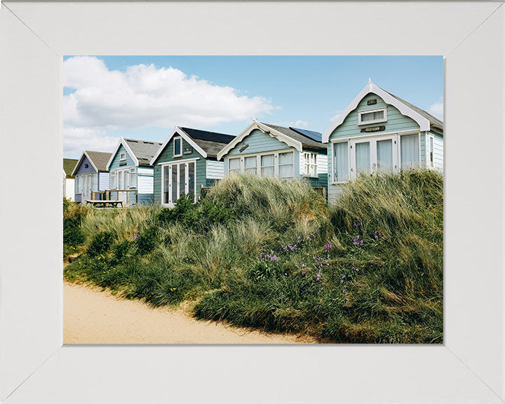 Mudeford Quay beach huts Dorset in summer Photo Print - Canvas - Framed Photo Print - Hampshire Prints