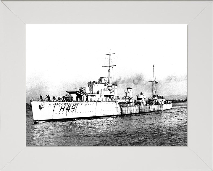 HMS Inconstant H49 Royal Navy I class destroyer Photo Print or Framed Print - Hampshire Prints